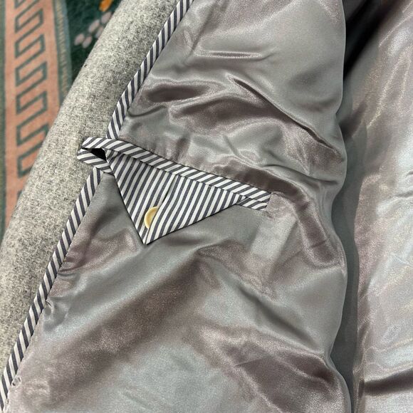 J. Crew Cocoon Coat Womens Sz 20 Gray Italian Stadium Cloth Wool Blend Full Zip - Picture 16 of 16